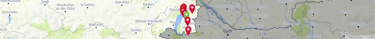 Kartenansicht für Apotheken-Notdienste in der Nähe von Halbturn (Neusiedl am See, Burgenland)